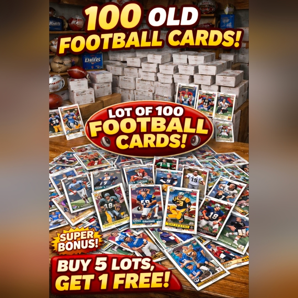 100 Football Cards Lot NFL Mix Rookies Stars Topps Upper Deck Bonus Deal 🏈